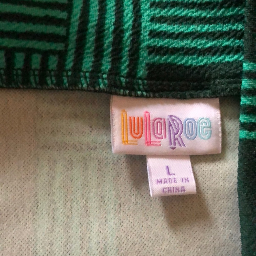 Geometric Office Siren Green Basket Weave Pencil Skirt‎ L - Picture 4 of 4